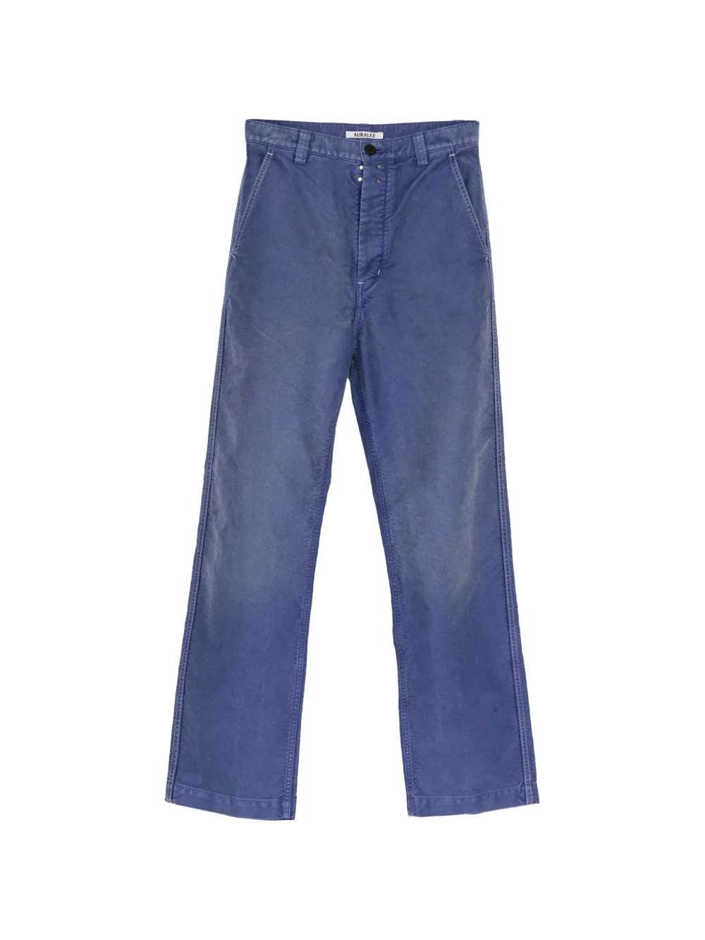 Auralee faded-wash wide-leg jeans Paars