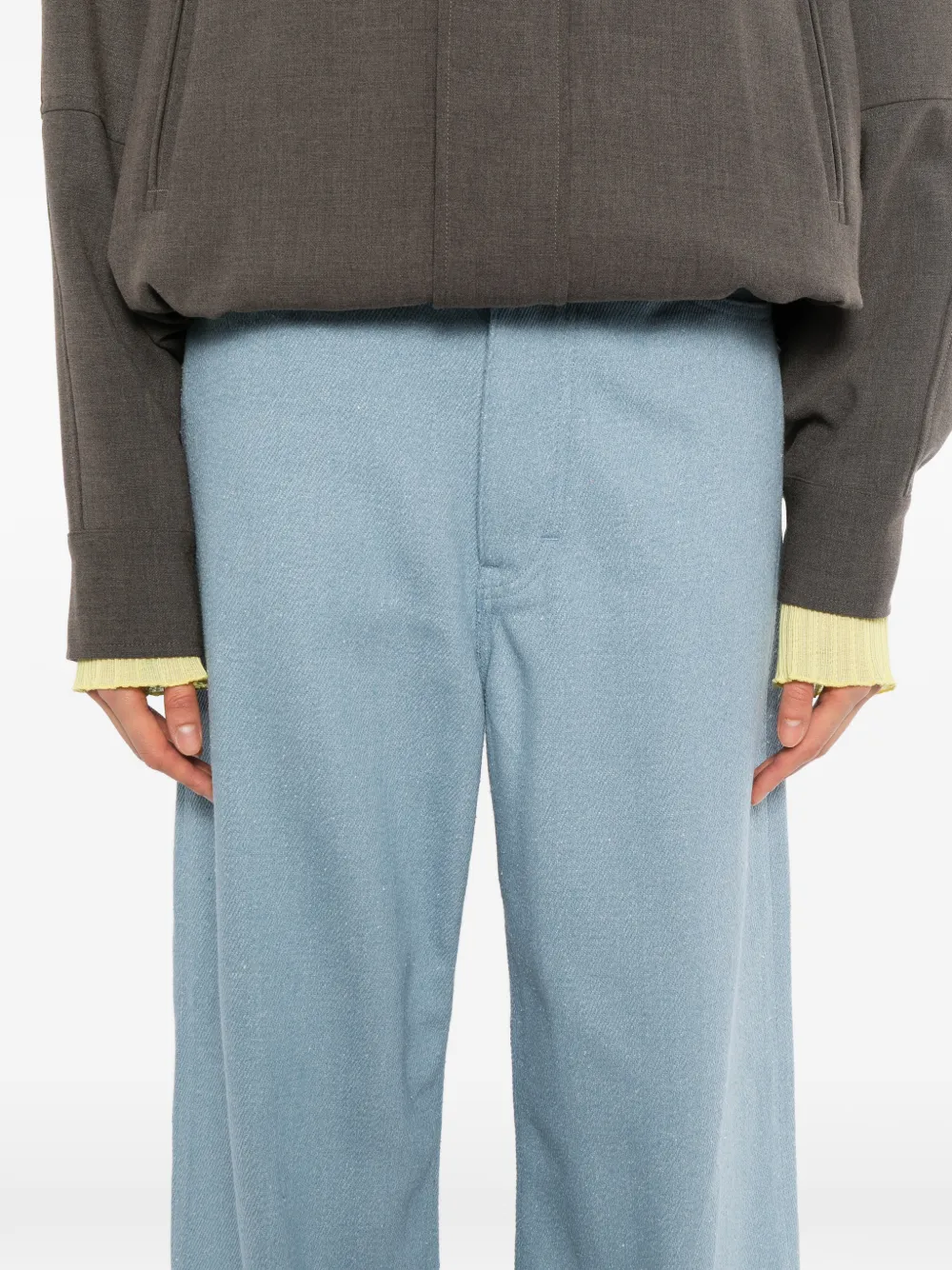 Auralee straight-leg jeans Blauw
