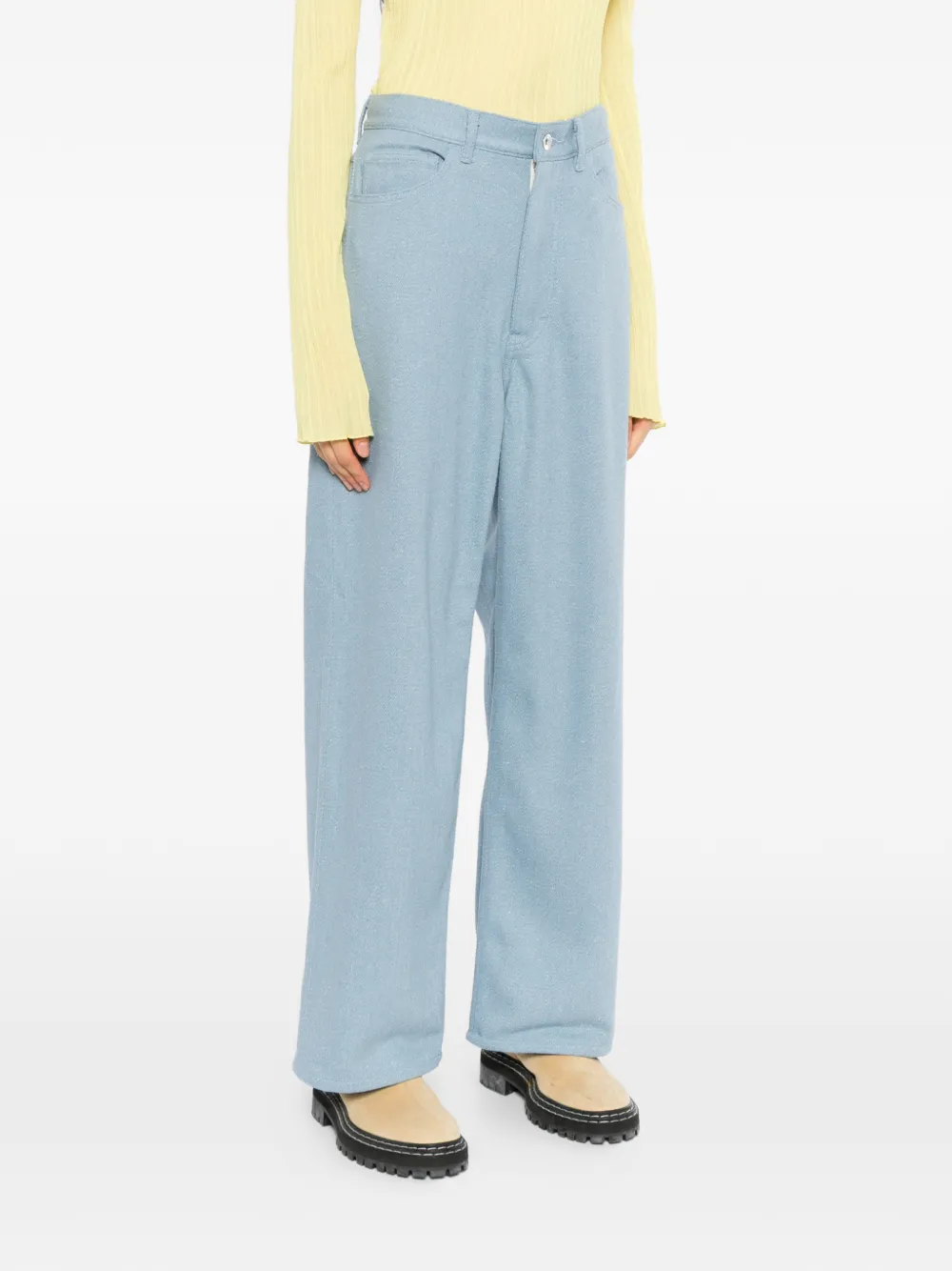 Auralee straight-leg jeans Blauw