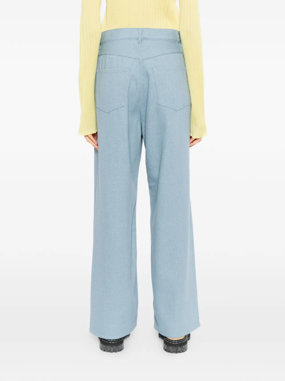 Auralee straight-leg jeans Blauw