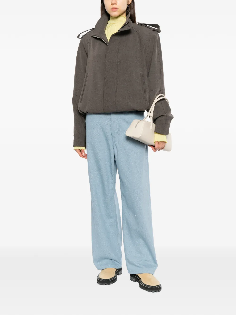 Auralee straight-leg jeans Blauw