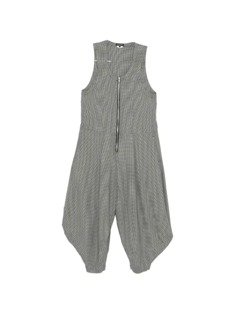 Comme des Garçons Homme Plus houndstooth-pattern zip-up jumpsuit