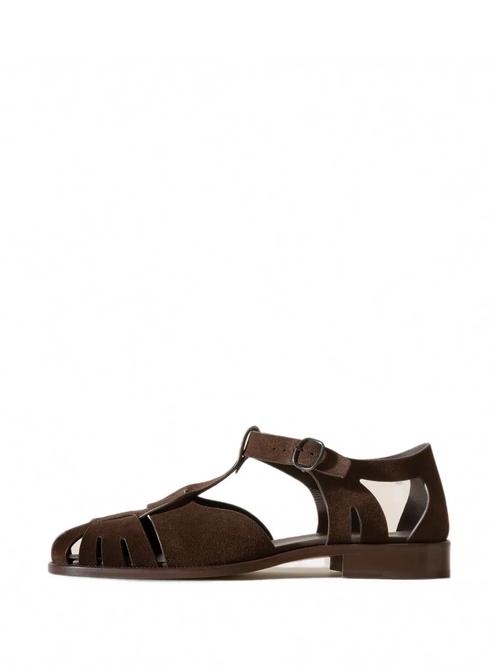 Hereu Pesca Suede Fisherman Sandals In Brown