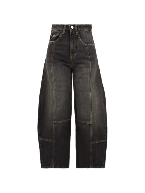 ICON DENIM panelled barrel-leg jeans
