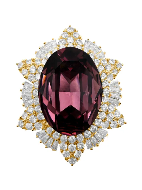 HZMER JEWELLERY Dharma crystal-embellished brooch