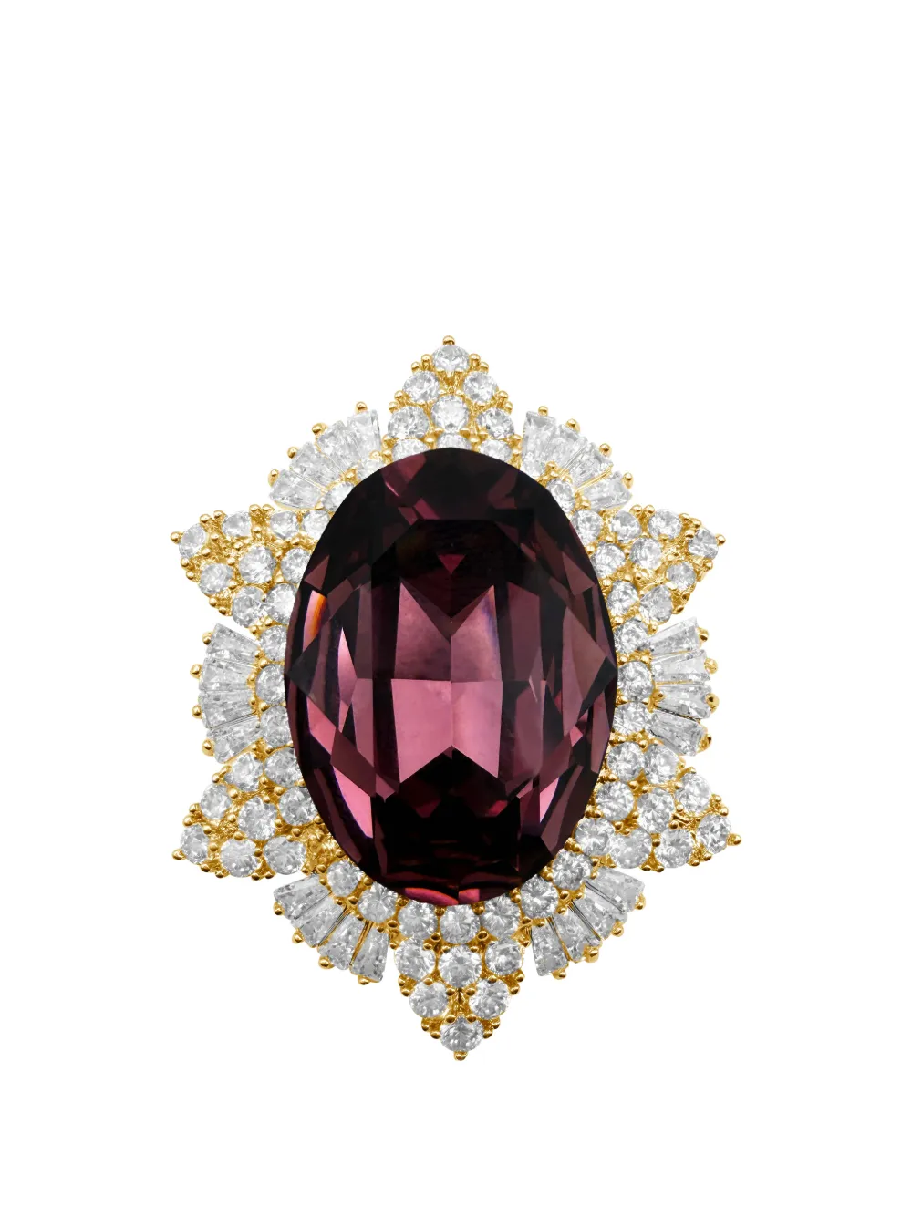 HZMER JEWELLERY broche Dharma à ornements en cristal