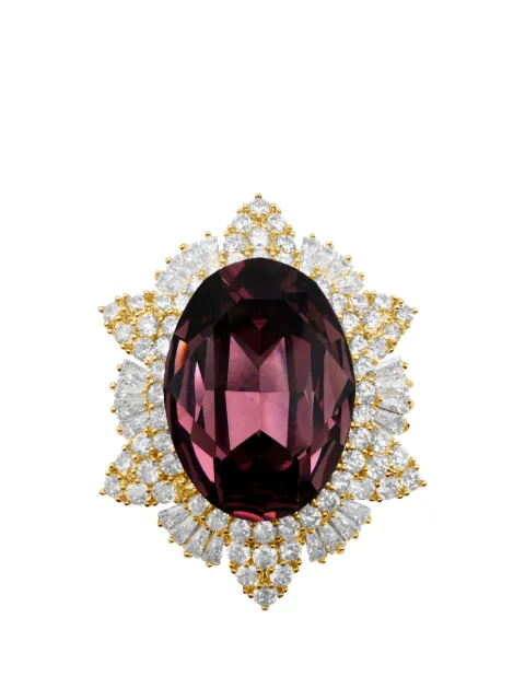 HZMER JEWELLERY Dharma crystal-embellished brooch