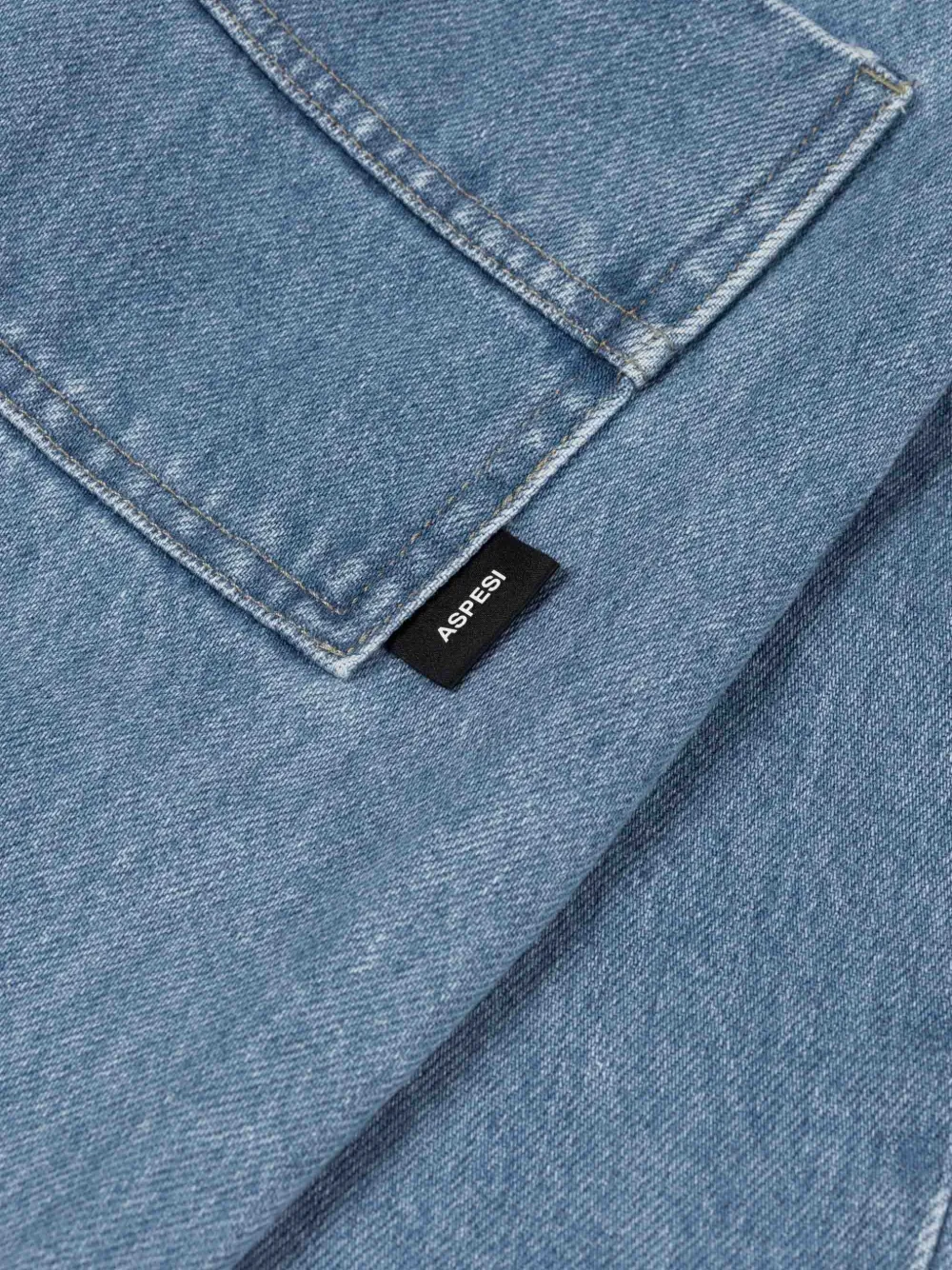 Aspesi Kids Jeans met logopatch Blauw