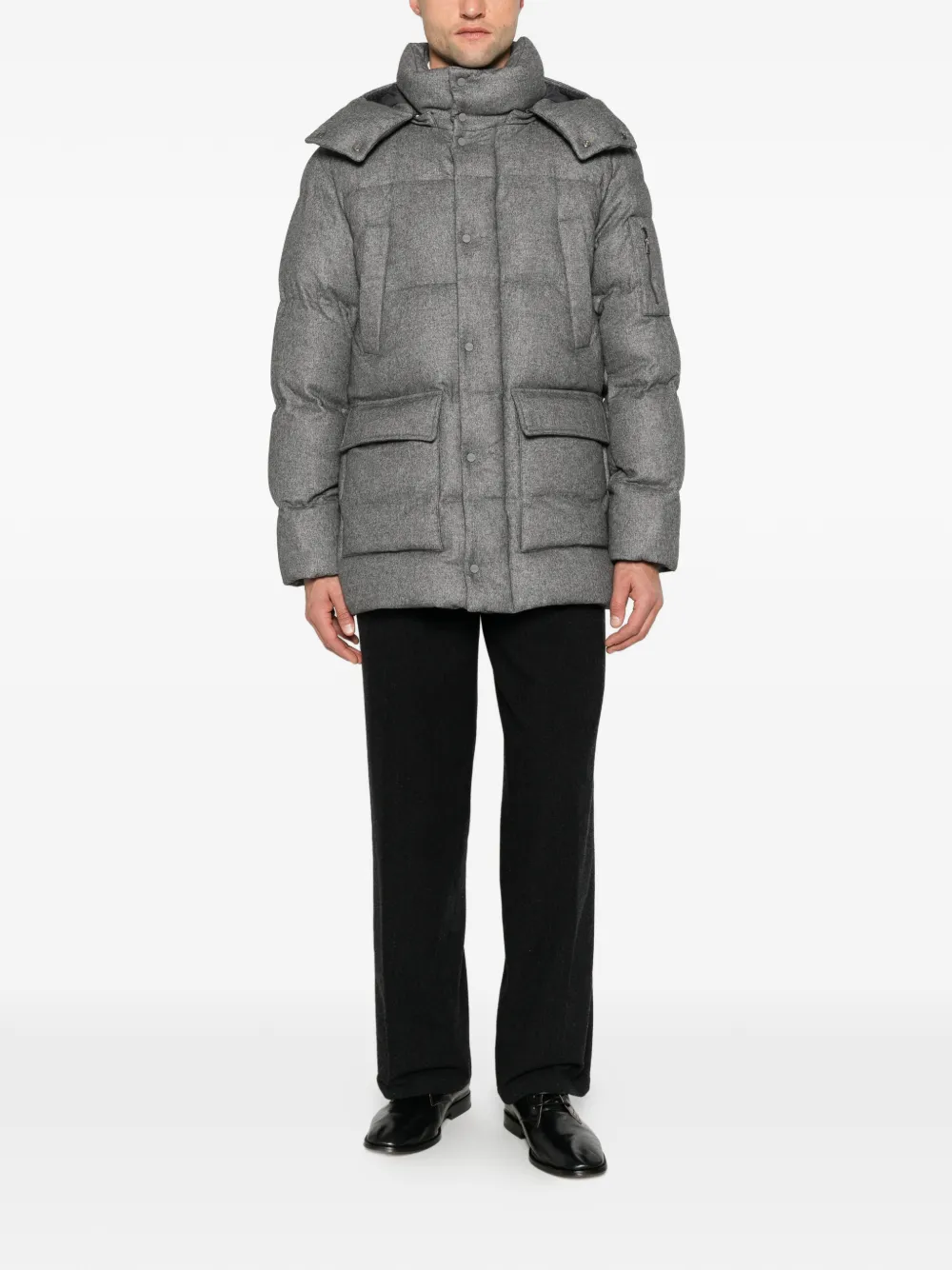 Herno hooded padded coat Grijs