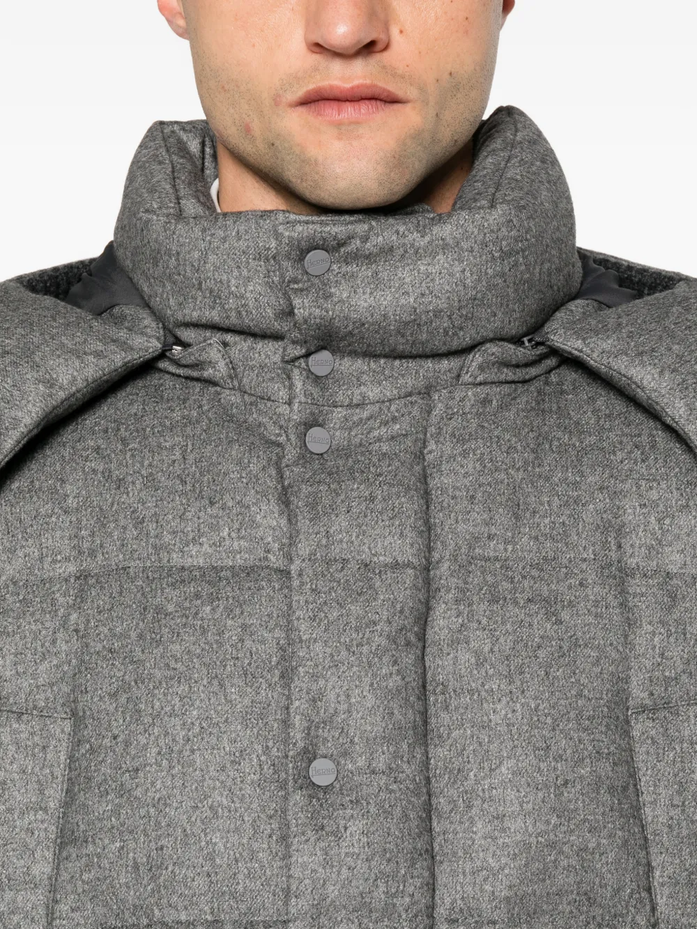 Herno hooded padded coat Grijs