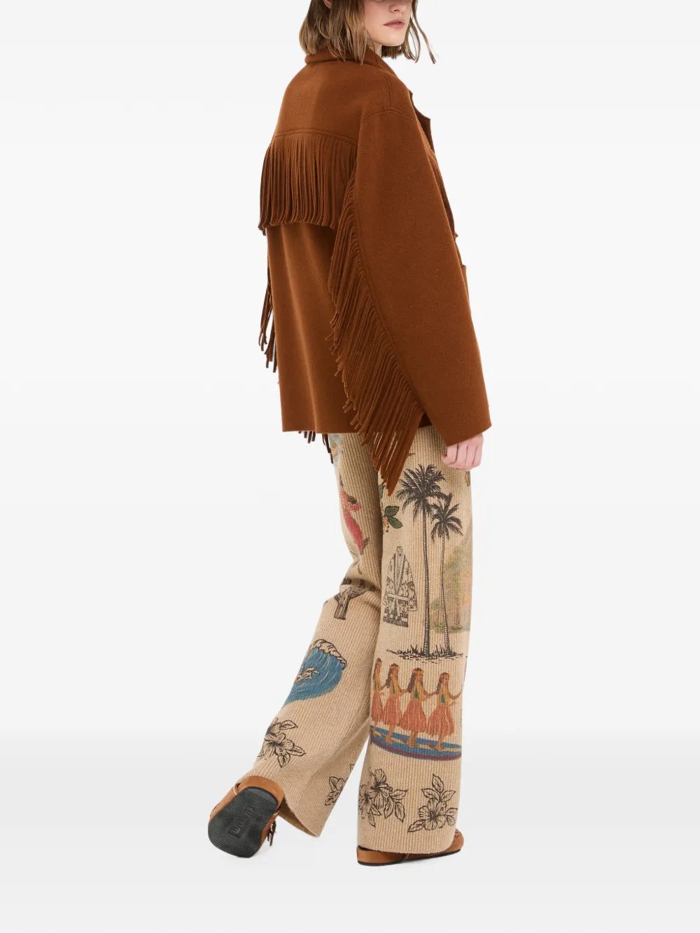 Alanui Spirit Of The West blazer met franje Bruin