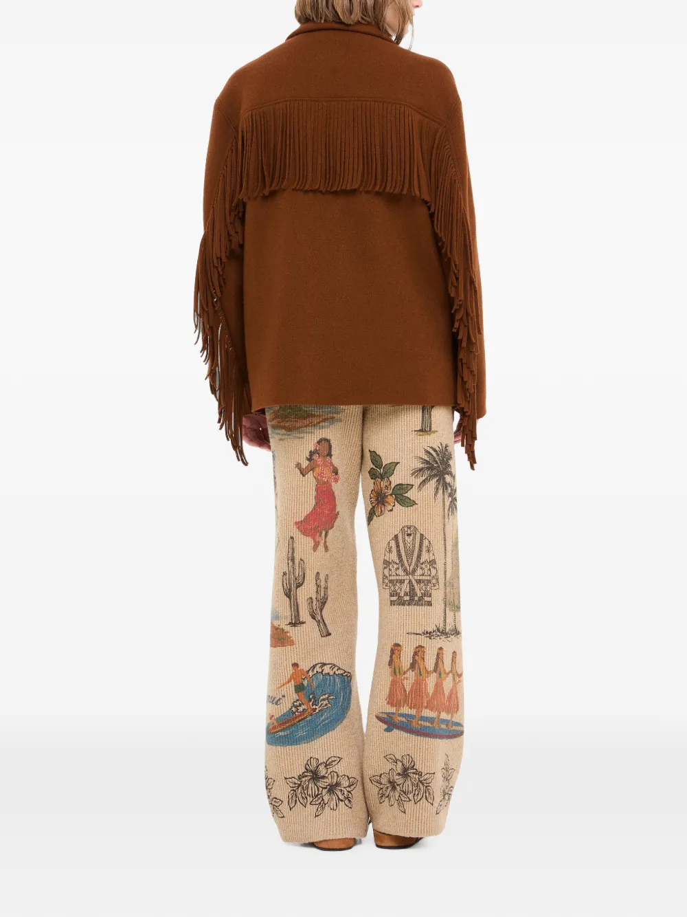 Alanui Spirit Of The West blazer met franje Bruin