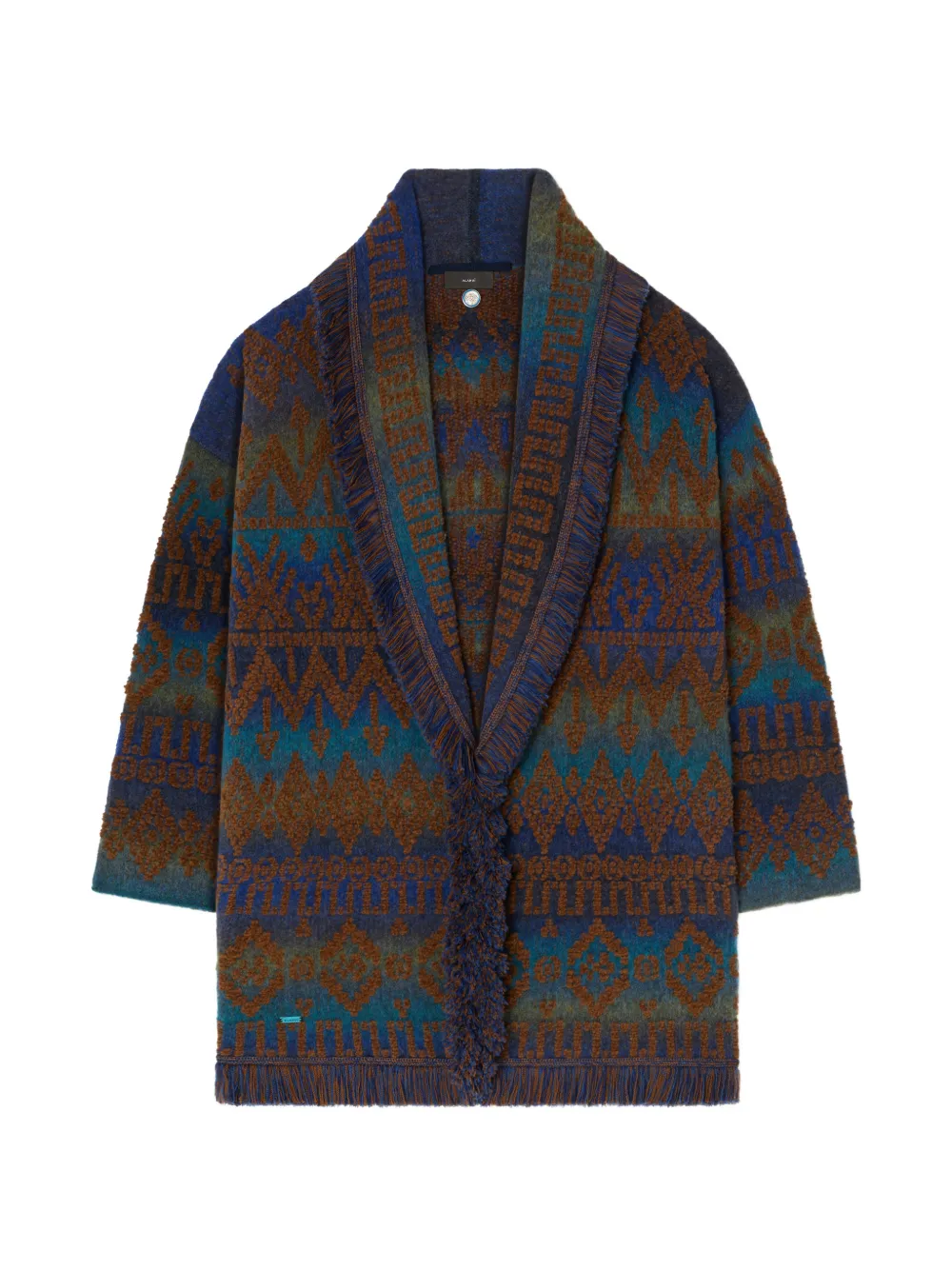 Alanui Western Beat fringed cardigan - Bleu