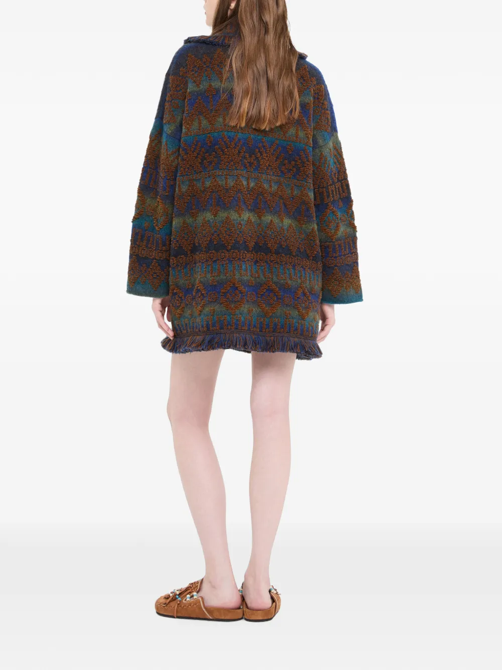 Alanui Western Beat vest met franje Blauw