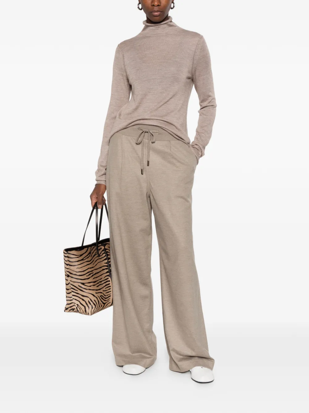 Fedeli high-neck sweater Bruin