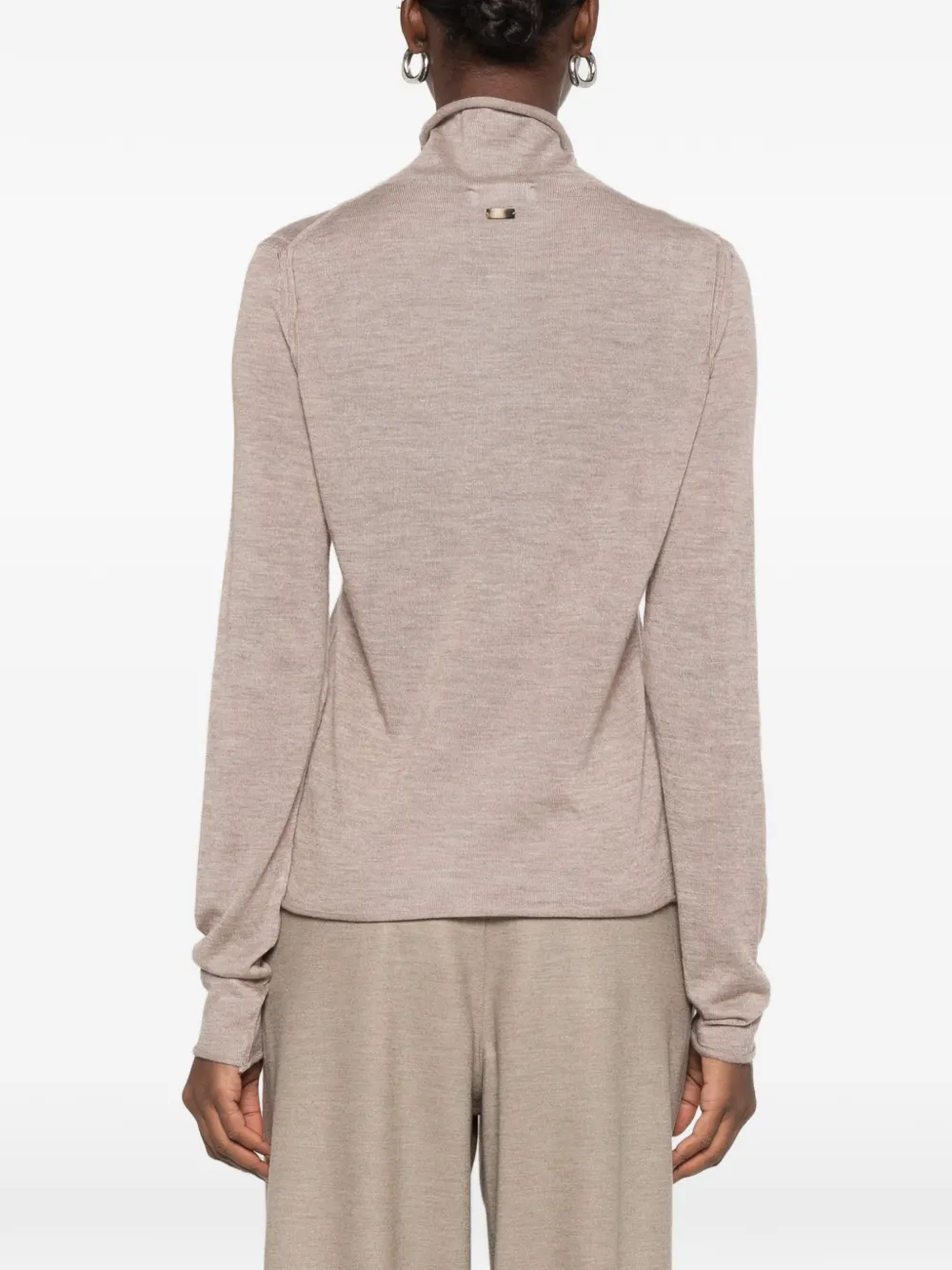 Fedeli high-neck sweater Bruin