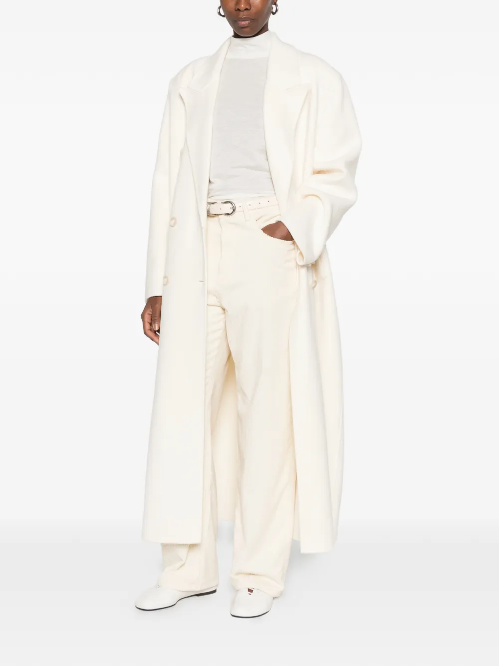 Eleventy high-neck long-sleeve T-shirt Beige