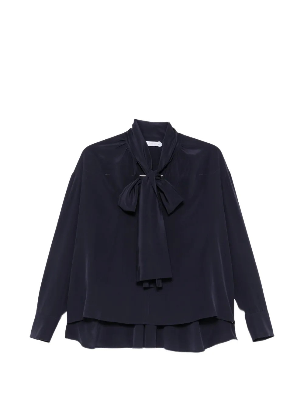 Barba bow-neck long-sleeve blouse Blauw