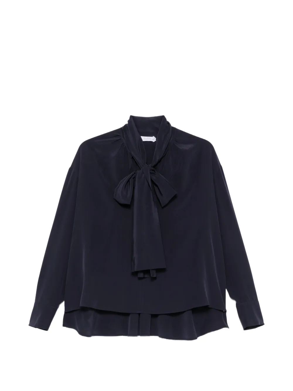 Barba bow-neck long-sleeve blouse Blauw