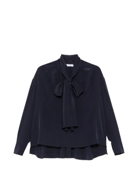 Barba bow-neck long-sleeve blouse