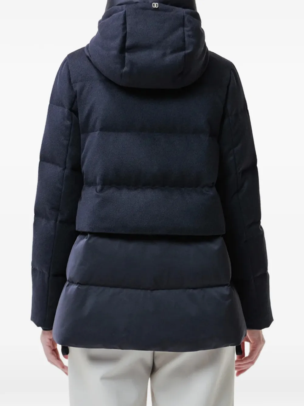 Duno Gevoerd jack met capuchon Blauw