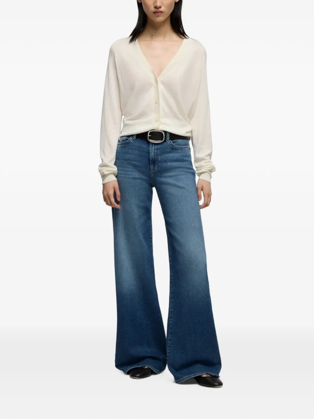 7 For All Mankind Jeans met wijde pijpen Blauw