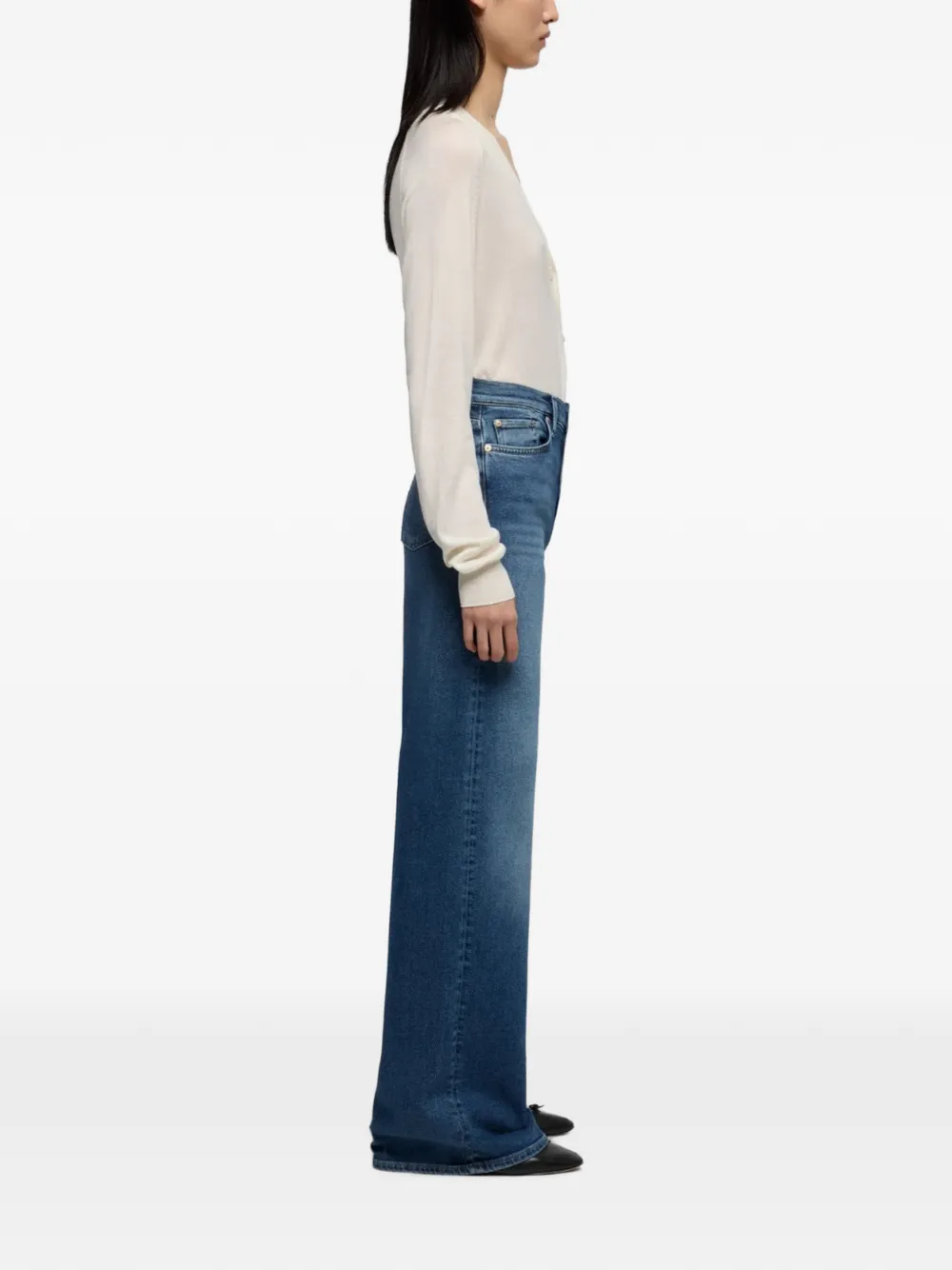 7 For All Mankind Jeans met wijde pijpen Blauw