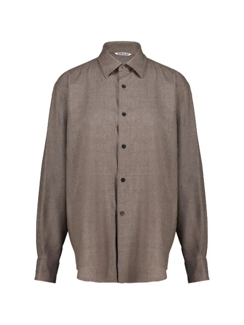 Auralee button-up wool shirt
