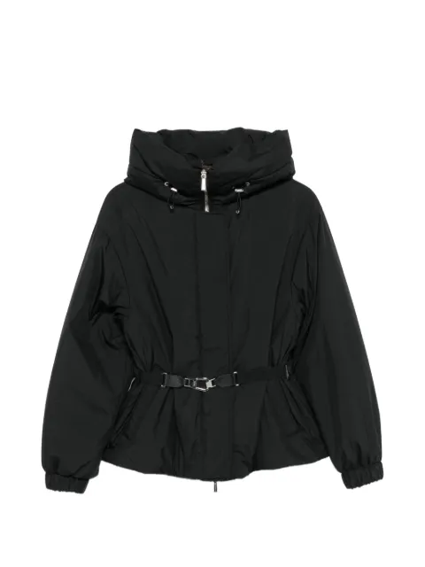 Moorer belted hooded jacket
