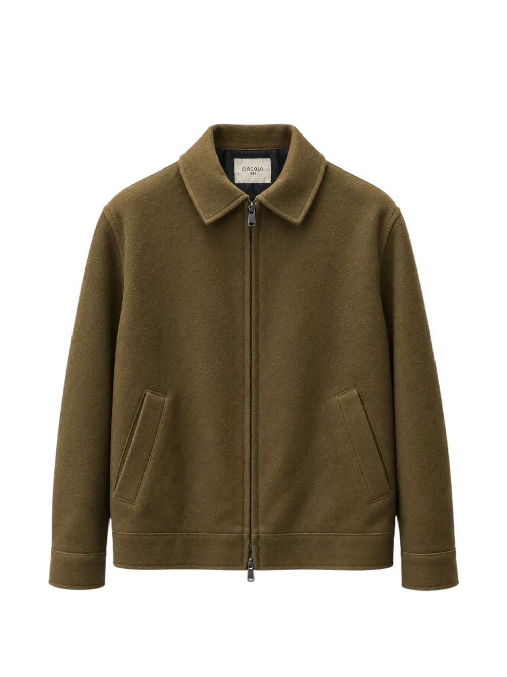 Circolo 1901 zip-up felted jacket - Verde