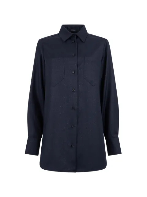 Kiton metallic virgin wool shirt