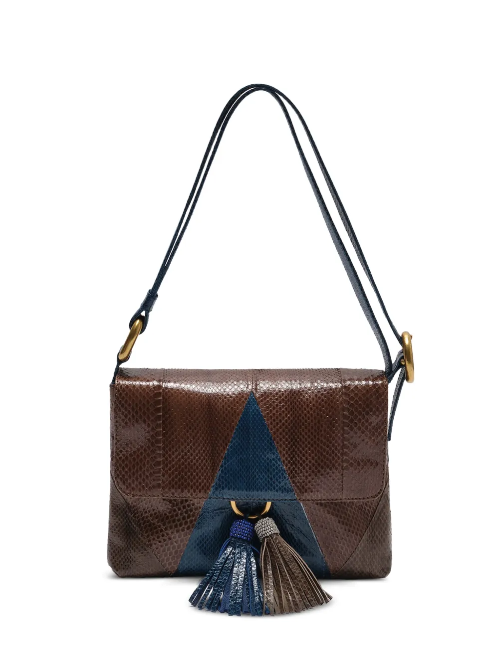 MALIPARMI Borsa a spalla Patchwork Spirit - Blu