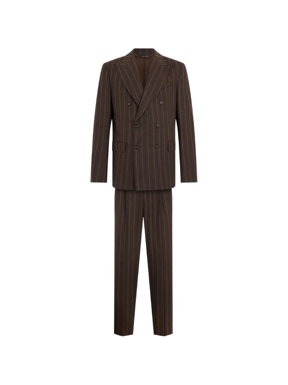 Brooks Brothers pinstripe double-breasted suit - Marrone