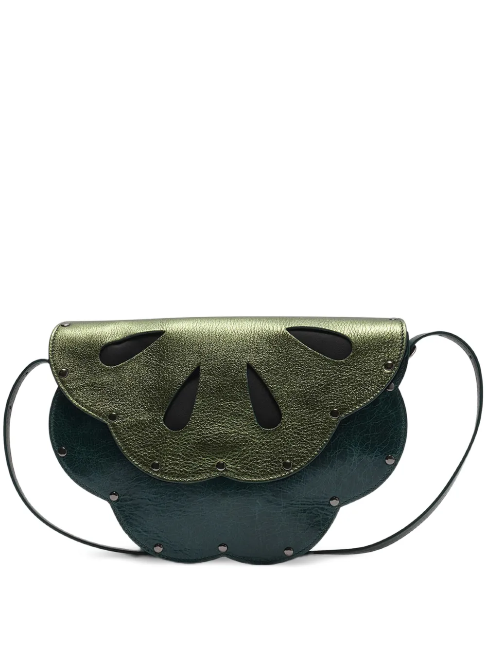 MALIPARMI petit sac à bandoulière Bloom à découpes - Vert MALIPARMI petit sac à bandoulière Bloom à découpes - Vert