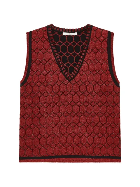 MALIPARMI jacquard-knit quilted-effect waistcoat