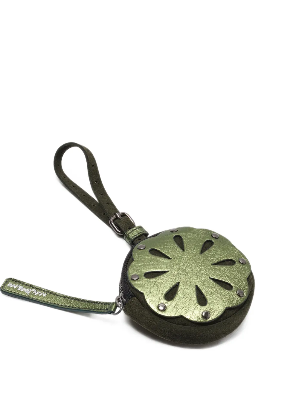 Maliparmi Die-cut Leather Bag Accessory In Green