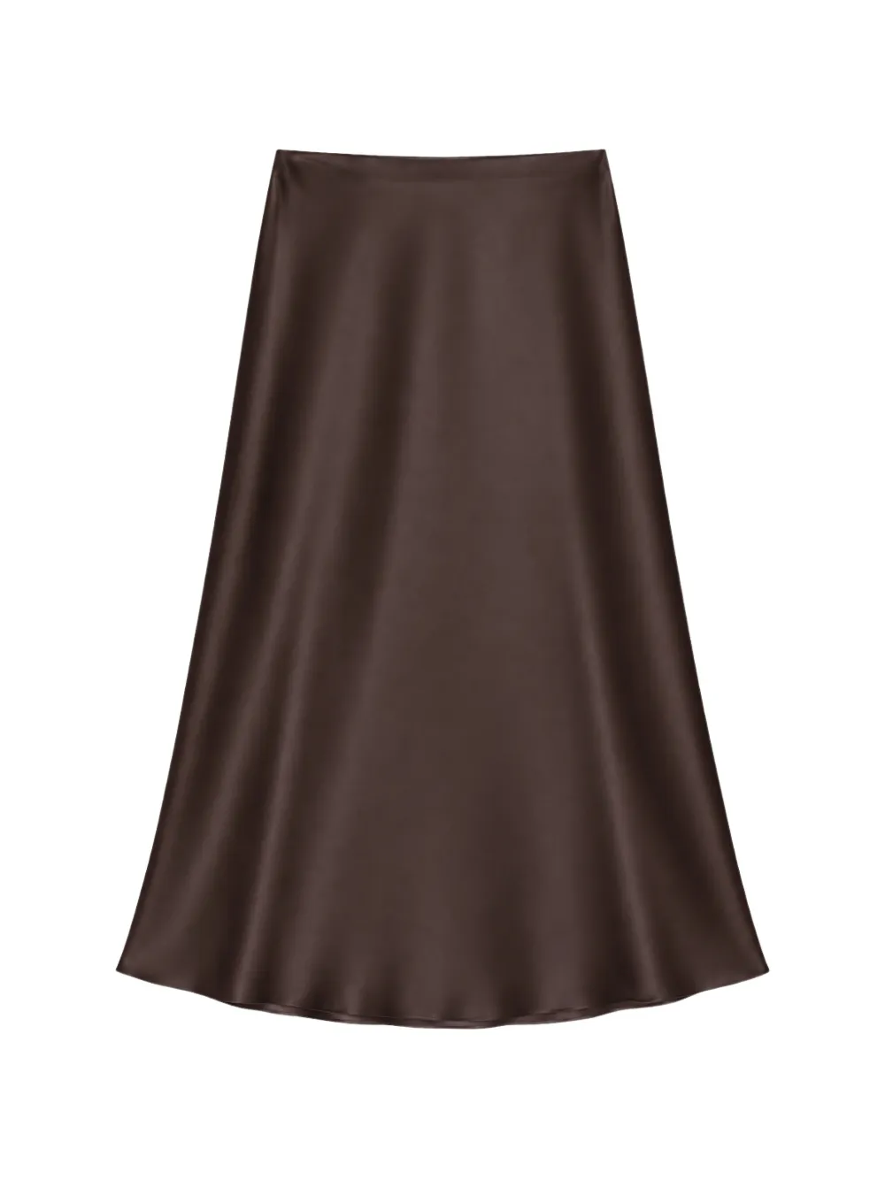 Clips satin-finish A-line maxi skirt