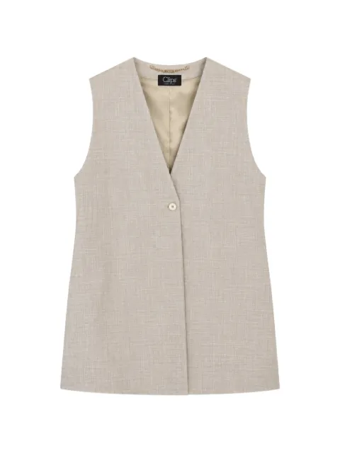Clips V-neck single-breasted waistcoat