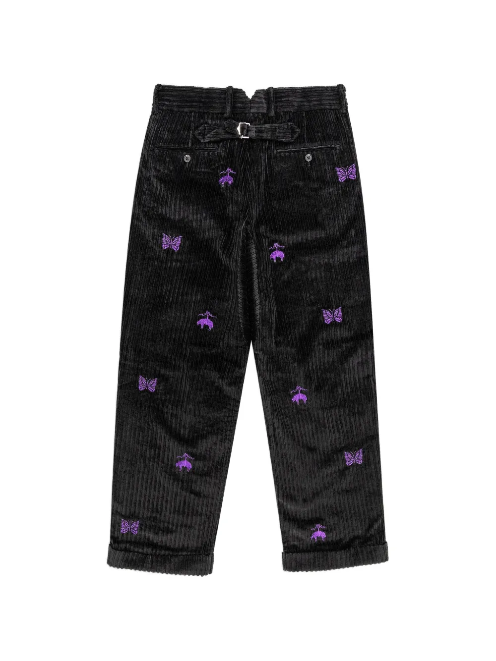 Brooks Brothers x Needles ribfluwelen broek met borduurwerk Zwart