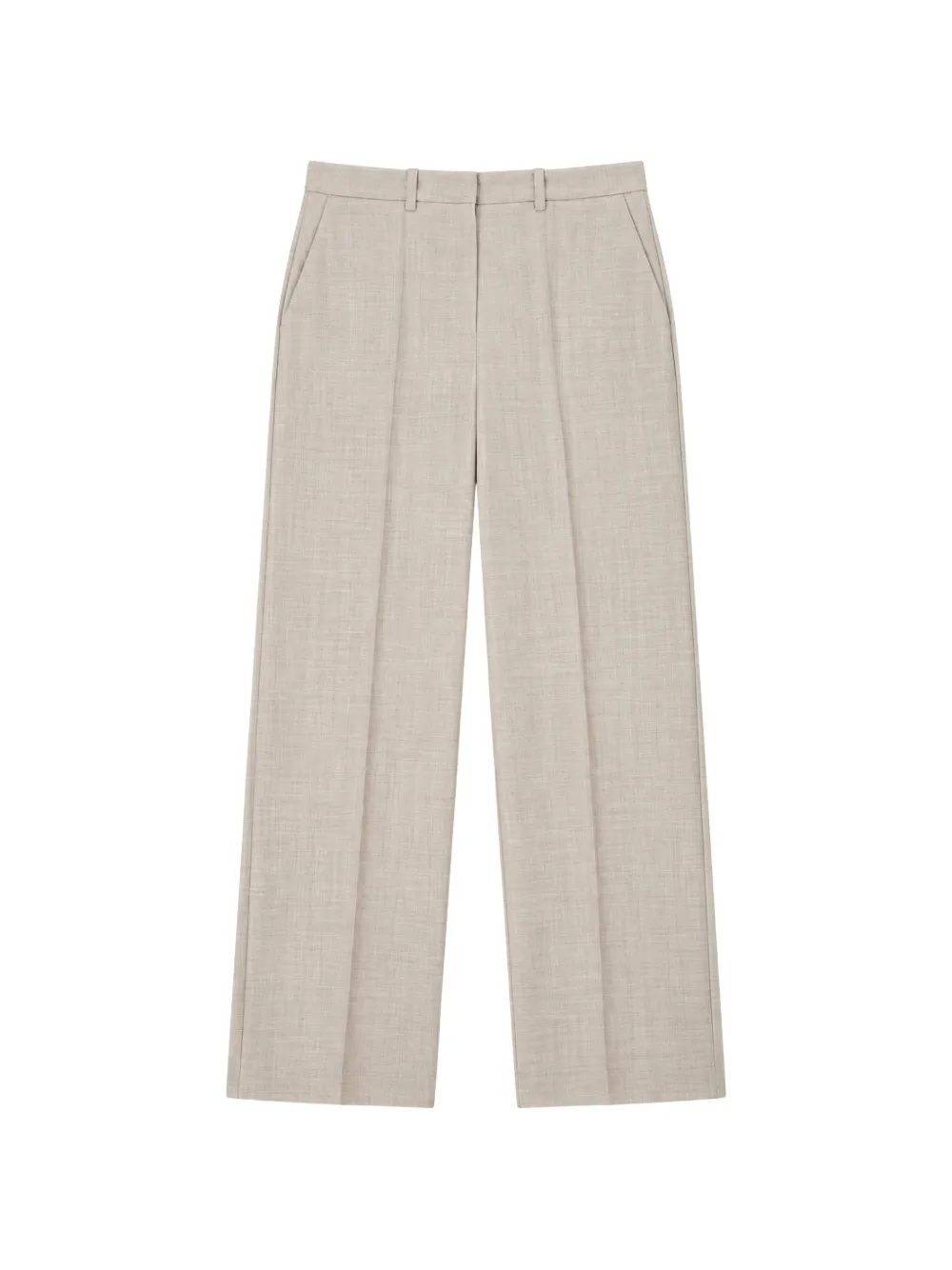 Clips Pressed-crease Straight-leg Trousers In Neutrals