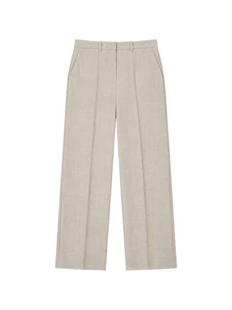 Clips pressed-crease straight-leg trousers