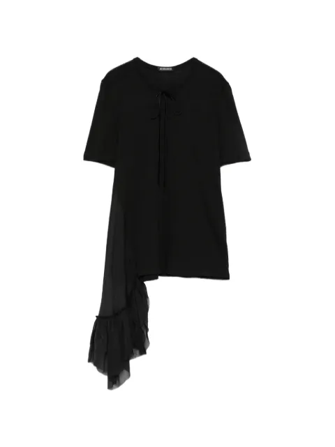 Ann Demeulemeester camiseta con detalle de volantes