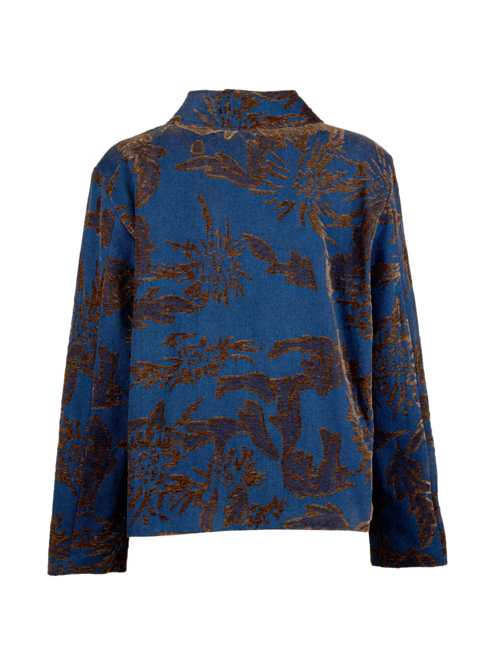 Marella Jas met bloemenprint Blauw