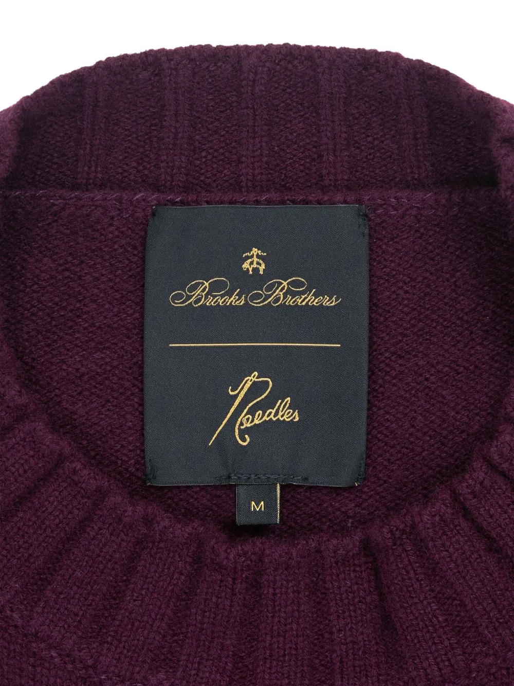 Brooks Brothers x Needles trui met raglanmouwen en hoge hals Paars
