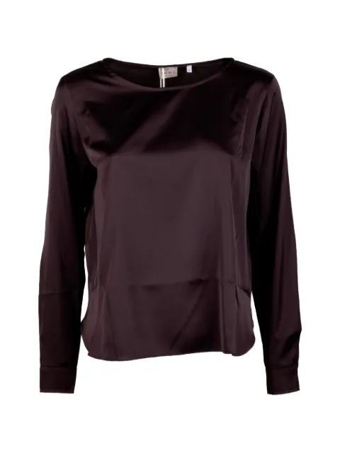 EMME satin-finish long-sleeve blouse