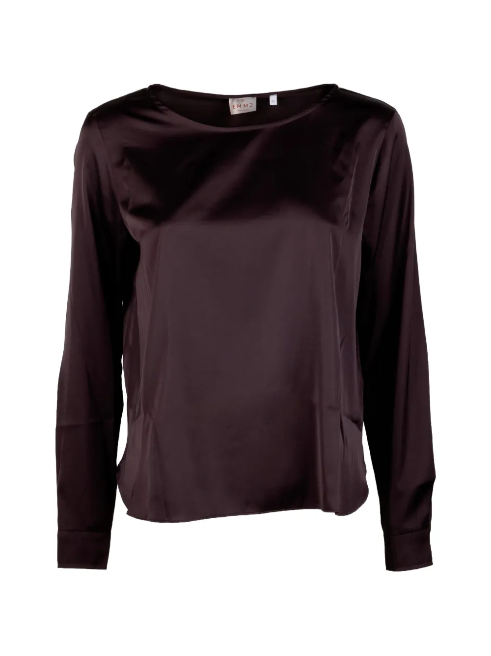 EMME satin-finish long-sleeve blouse