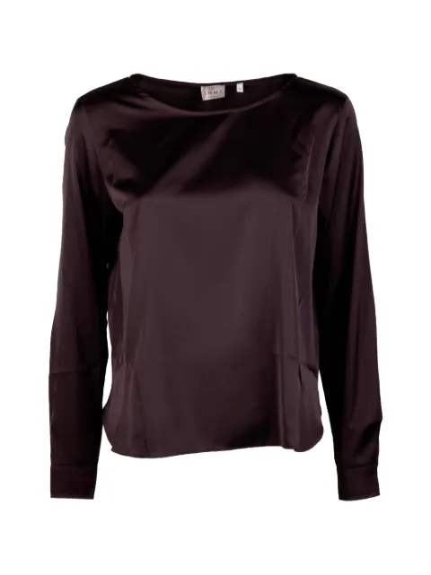 EMME satin-finish long-sleeve blouse