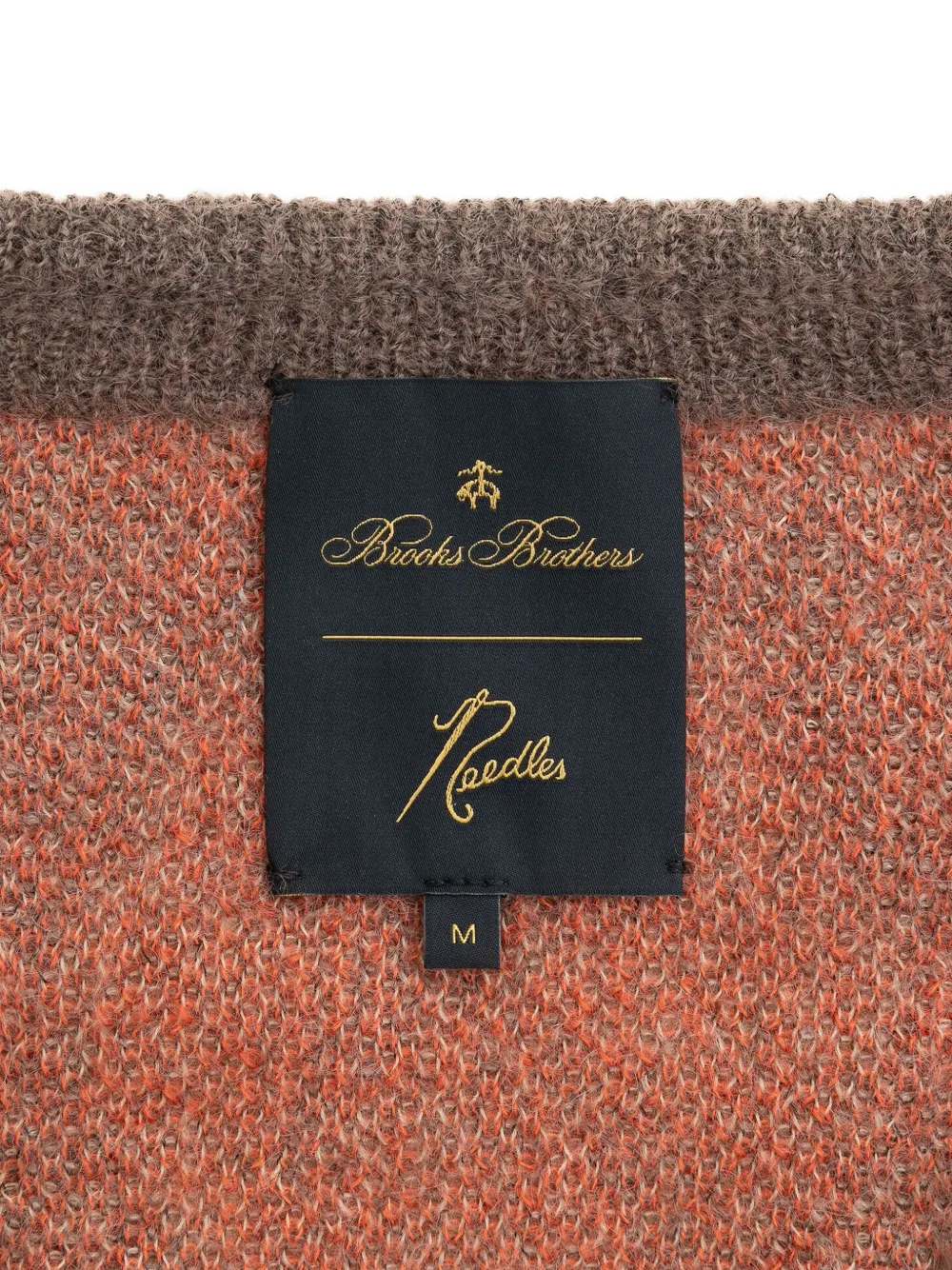 Brooks Brothers x Needles trui met argyle-patroon en V-hals Bruin