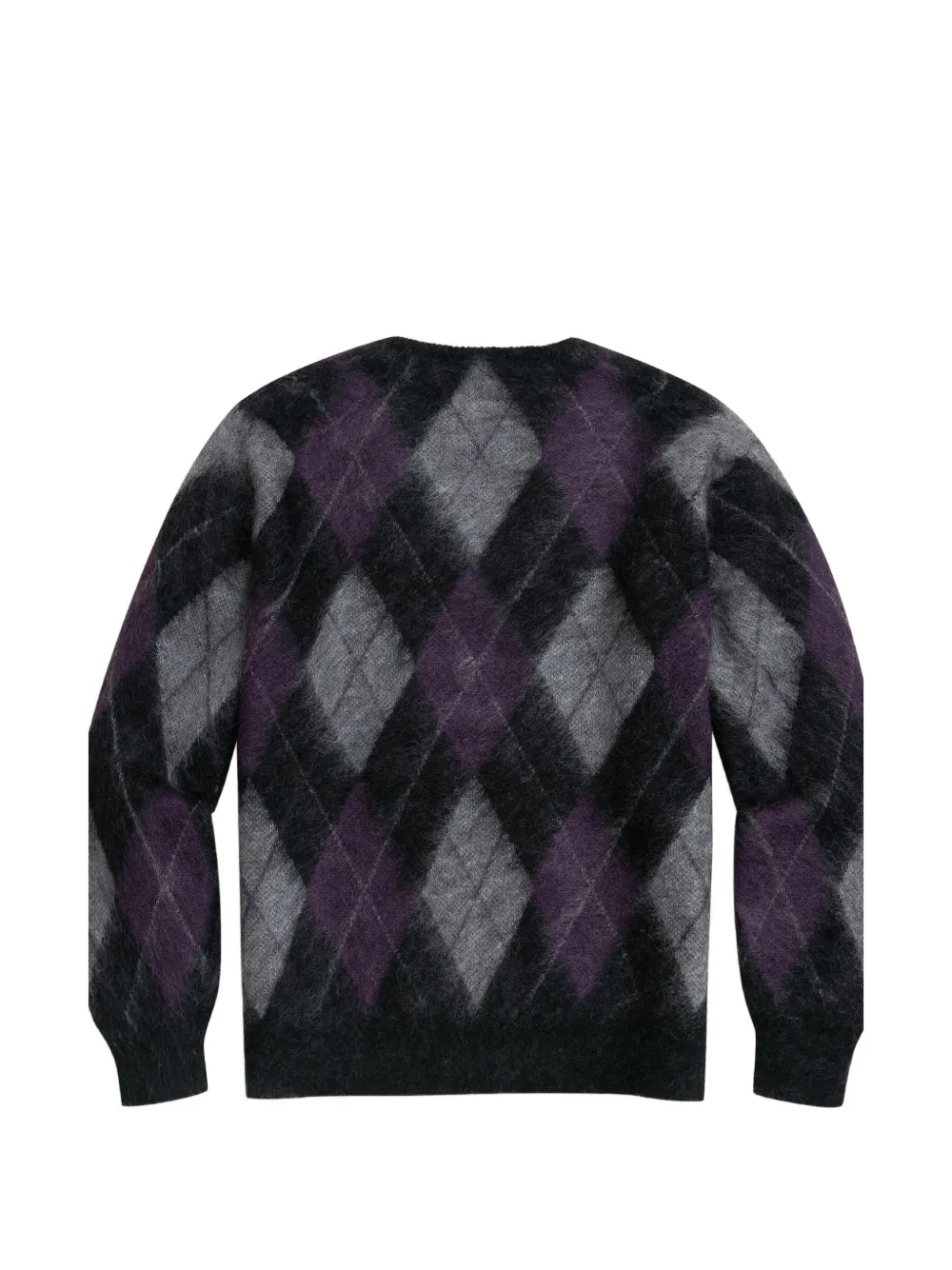 Brooks Brothers x Needles trui met argyle-patroon en V-hals Zwart