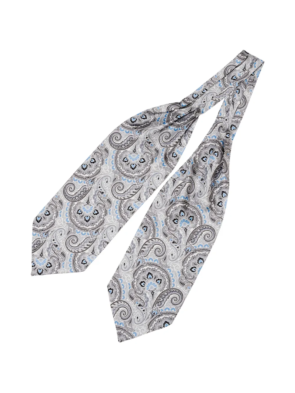 Elizabetta Latino paisley-print silk cravat tie - Grigio